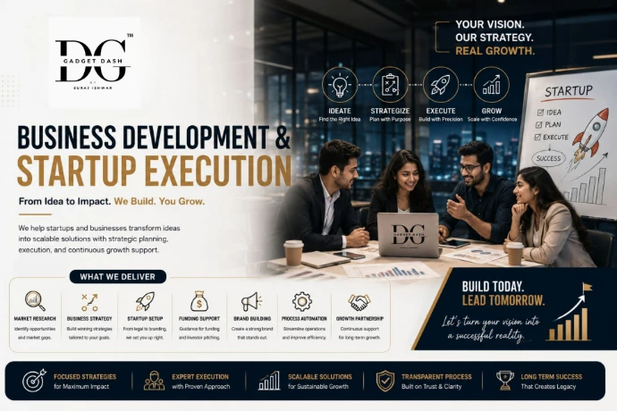 Business development and startup execution services focused on growth, strategy, and scalable business systems.